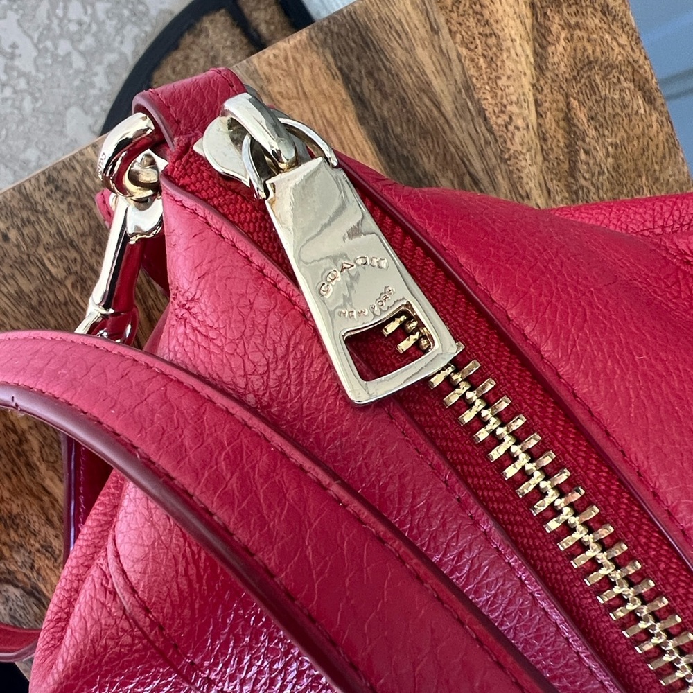 Coach Lenox Satchel Red - Picture 6 of 12